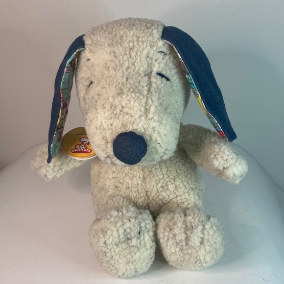 Hallmark Other - Hallmark Snoopy Plush Comic Strip Collar Ears Denim Nose 10 Inch Peanuts 2012